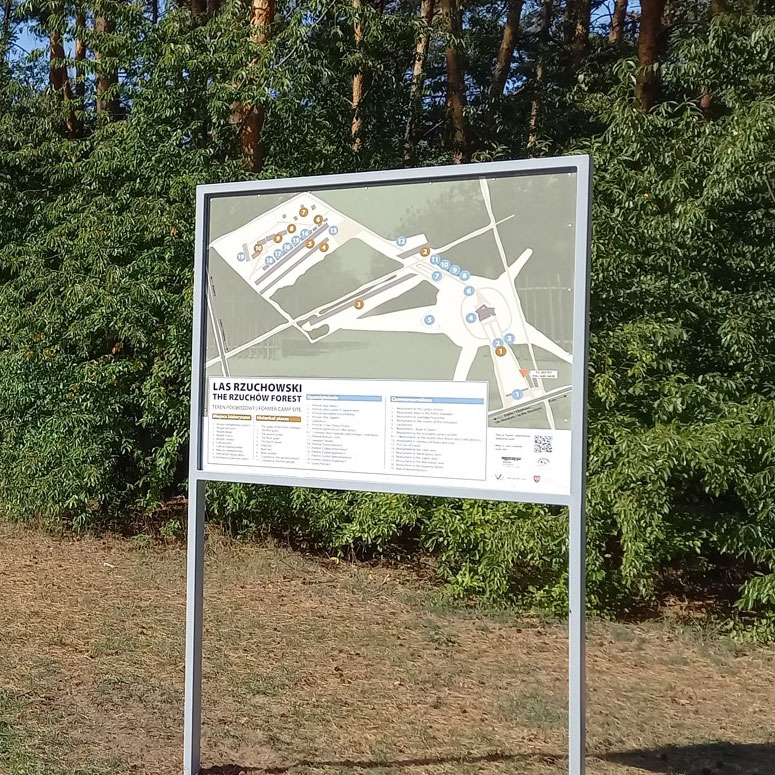 Plan terenu poobozowego w Lesie Rzuchowskim
